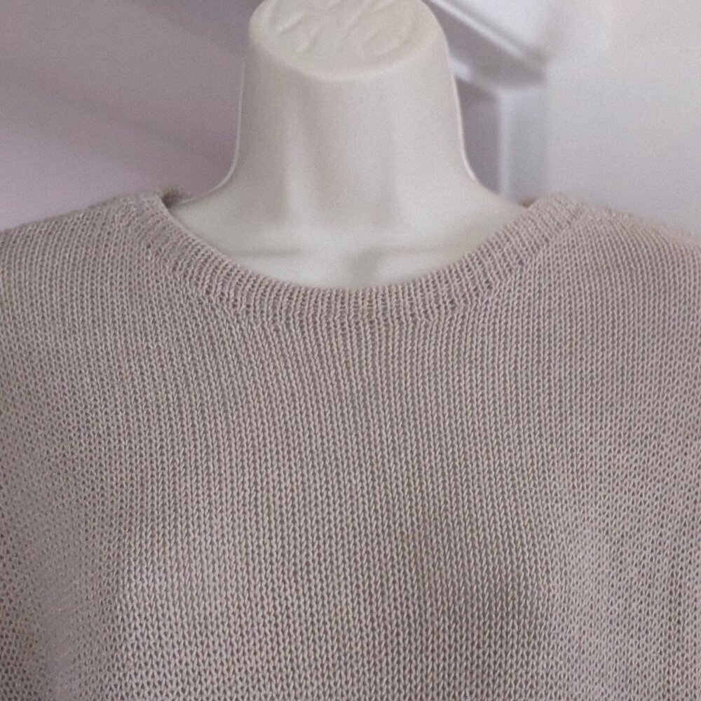 NWT New Zara Basic Knit Sweater Beige Sand Color Size M/L - Picture 10 of 11